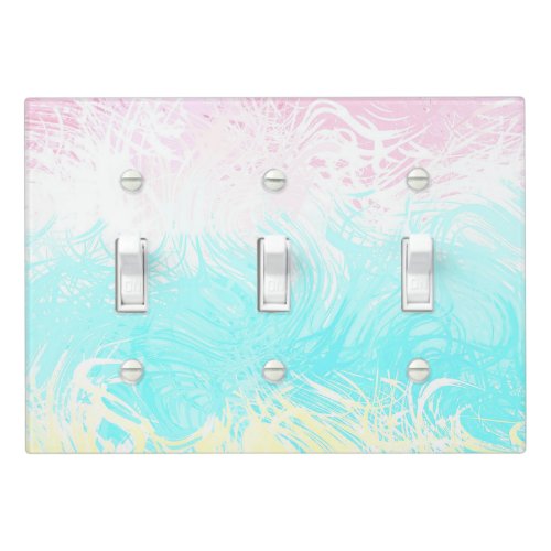 Boho Swirly Groovy Abstract Genderflux Pride Flag Light Switch Cover