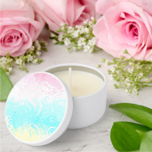 Boho Swirly Groovy Abstract Genderflux Pride Flag Mini Candle Favors