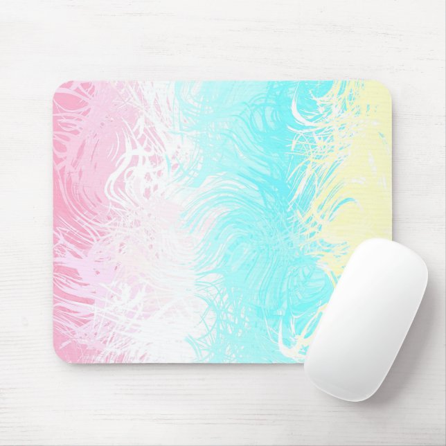 Boho Swirly Groovy Abstract Genderflux Pride Flag Mouse Pad (With Mouse)