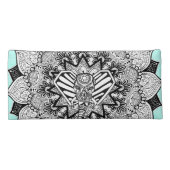 Boho Tangle Elephant and Hand Drawn Mandala Pencil Case (Back)