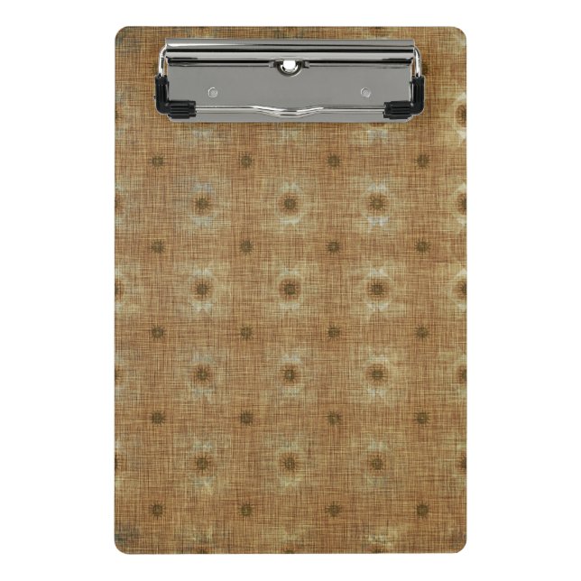 Boho Tapestry Pattern, Light Brown Mini Clipboard (Front)
