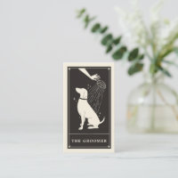 Boho Tarot Dog Groomer business card