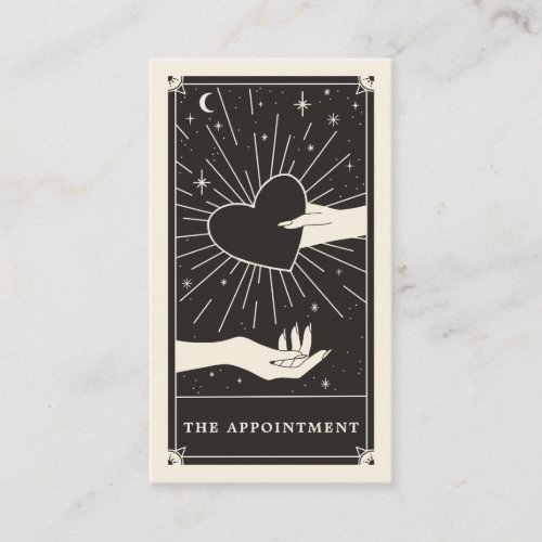 Boho Tarot heart Appointment card