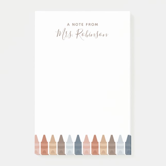 Boho Teacher Appreciation Crayon Notes (Front)
