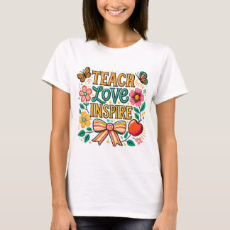 Boho teacher png | In my teacher era | Teach Love T-Shirt