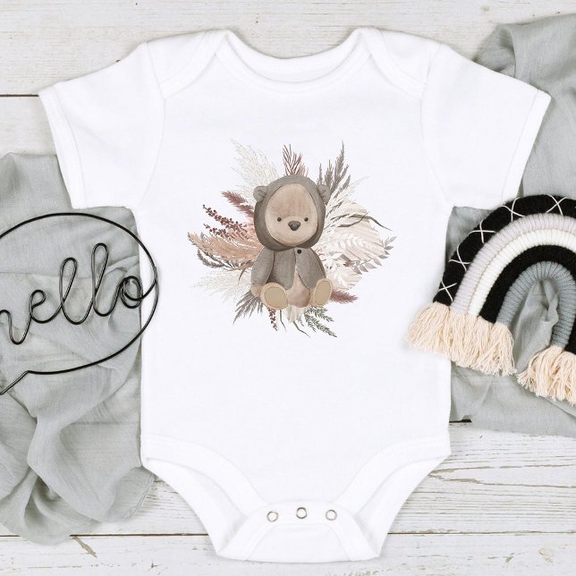 Boho Teddy Bear Baby Bodysuit  (Creator Uploaded)