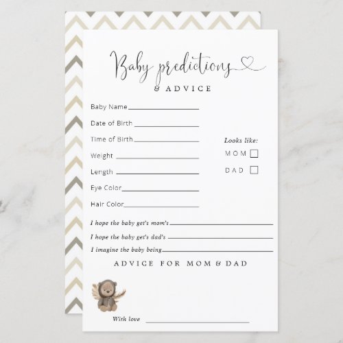 Boho Teddy Bear Baby Shower  Predictions Advice