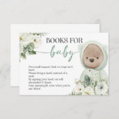 Boho Teddy Bear Bearly Wait Books For Baby Enclosure Card (Front/Back)