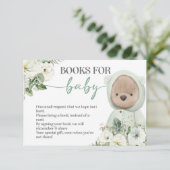 Boho Teddy Bear Bearly Wait Books For Baby Enclosure Card (Standing Front)