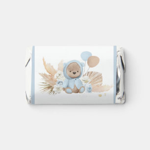 Boho Teddy Bear Blue Bearly Wait Baby Shower Hershey's Miniatures