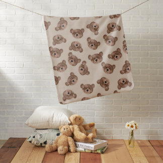 Boho Teddy Bear Kids Baby Blanket