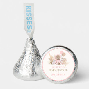 Boho Teddy Bear Pink Bearly Wait Baby Shower Hershey®'s Kisses®
