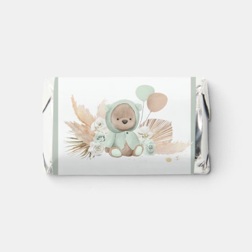 Boho Teddy Bear Sage Green Bearly Wait Baby Shower Hersheys Miniatures