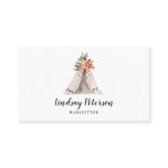Boho Teepee Babysitter Business Cards Boho Teepee Babysitter Business Cards