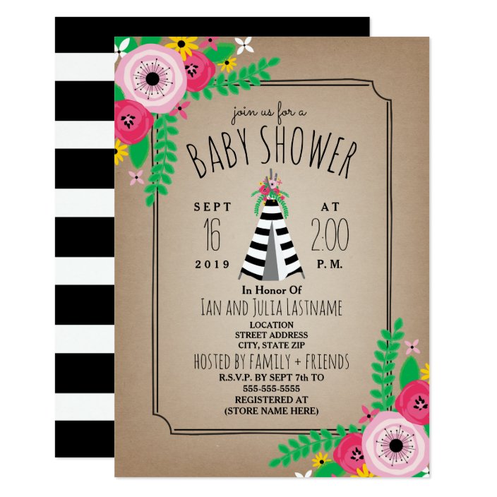 baby shower cardstock