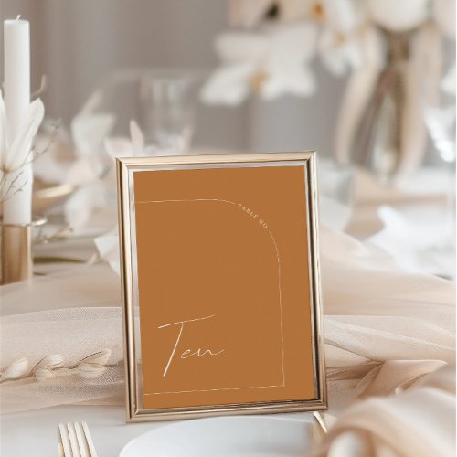 Boho Terracota Arch Table Ten Table Number