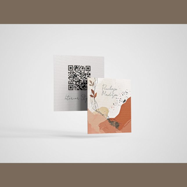 Boho Terracotta Abstract Calling Card (Creator Uploaded)