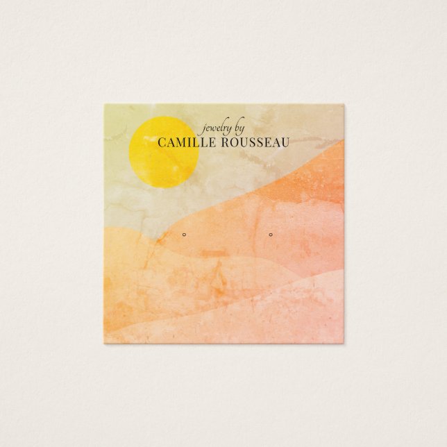 Boho Terracotta Abstract Desert Jewelry  (Front)