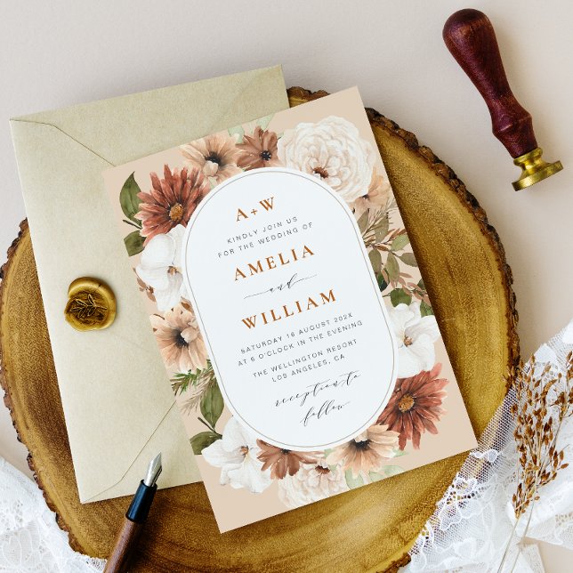boho terracotta and greenery invitation (Creator Uploaded)