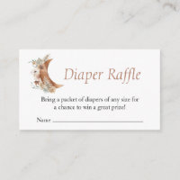 Boho Terracotta Baby Shower Diaper Raffle Enclosure Card