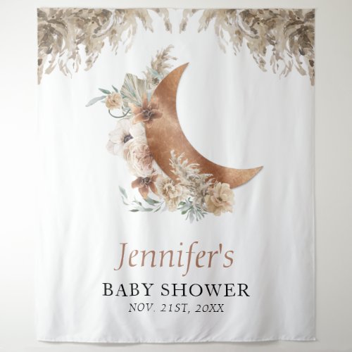 Boho Terracotta Baby Shower  Tapestry