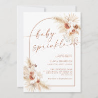 Boho Terracotta Baby Sprinkle Shower Invitation