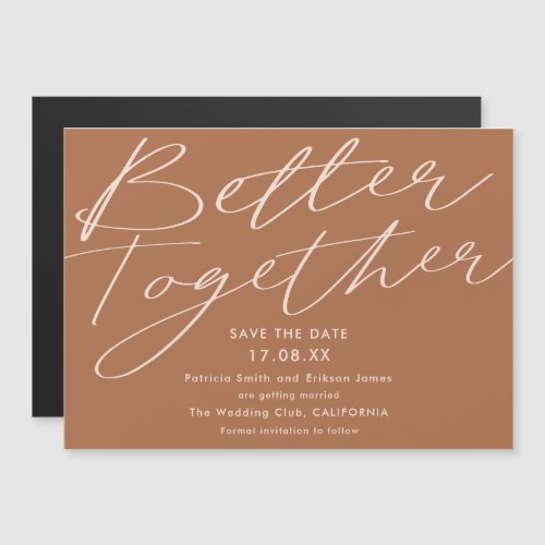 Boho terracotta better together save the date