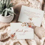 Boho Terracotta Bridal Shower Thank You Card<br><div class="desc">Terracotta boho bridal shower thank you enclosure card.</div>