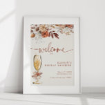 Boho Terracotta Bridal Shower Welcome  Poster at Zazzle
