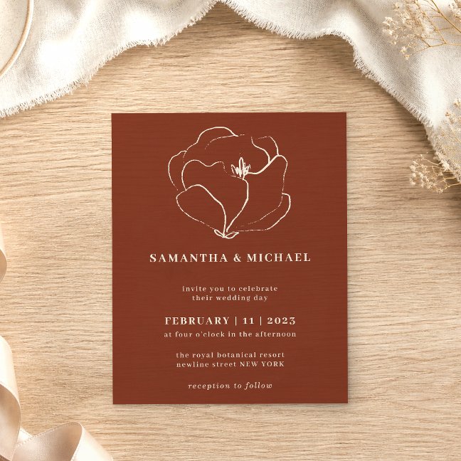 Boho Terracotta burnt orange Eucalyptus budget Flyer