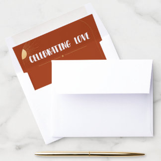 Boho Terracotta Celebrating Love Envelope Liner