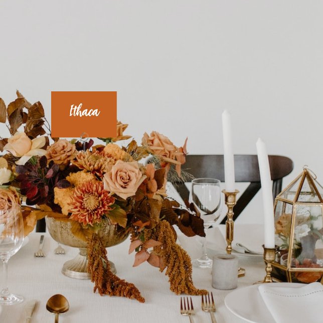 Boho Terracotta Custom Wedding Table Name Number (Creator Uploaded)