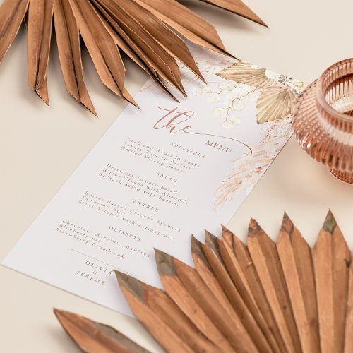  Boho Terracotta Dried Flowers and Pampas Grass  M Menu