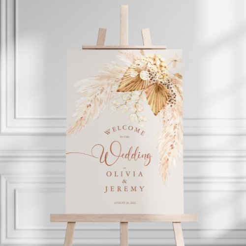  Boho Terracotta Dried Flowers and Pampas Grass  Poster