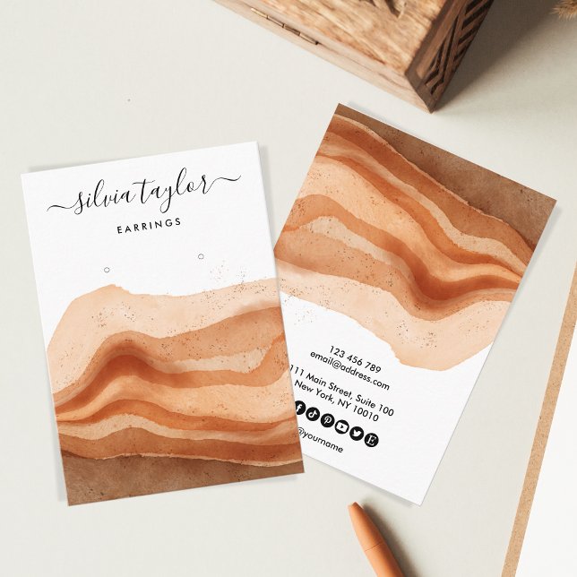 Boho Terracotta Earring Necklace display card (Creator Uploaded)