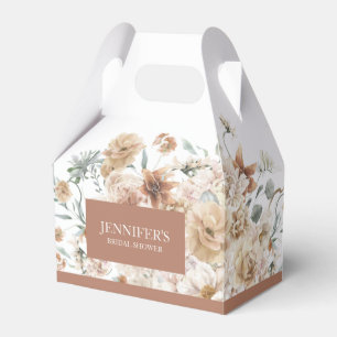 Boho Terracotta Floral Bridal Shower Favor Boxes