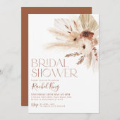 Boho Terracotta Floral Bridal Shower Invitation (Front/Back)
