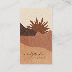 Boho Terracotta Handmade Jewelry Business Card
