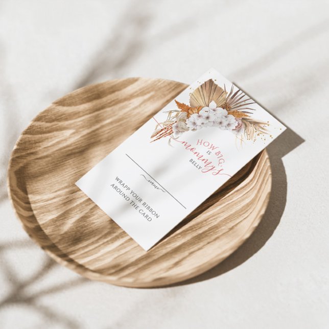 Boho Terracotta How Big Is Mommy’s Belly Card (Creator Uploaded)