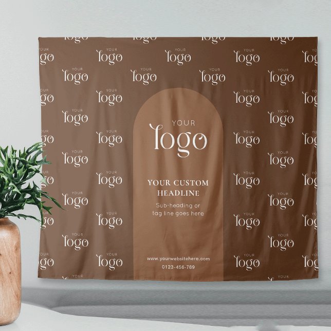 Boho Terracotta Logo Step & Repeat Event Backdrop (Creator Uploaded)