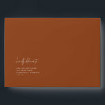 Boho Terracotta Modern A7 5x7 Wedding Invitation   Envelope<br><div class="desc">This wedding envelope designed to coordinate with for the «AURORA» Wedding Invitation Collection. To change names and address,  click «Personalize». View the collection link on this page to see all of the matching items in this beautiful design or see the collection here: https://bit.ly/3wX4Q4r</div>