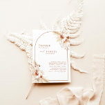 Boho Terracotta Pampas Grass Wedding Invitation<br><div class="desc">This lovely Wedding Invitation features hand-painted watercolor florals and pampas grass to set the tone for your bohemian styled wedding! Easily edit most wording to match your event! Text and arch colors are fully editable —> click the "Customize Further" button to edit!</div>