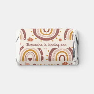 Boho Terracotta Rainbow 1st Birthday Chocolate Hershey's Miniatures