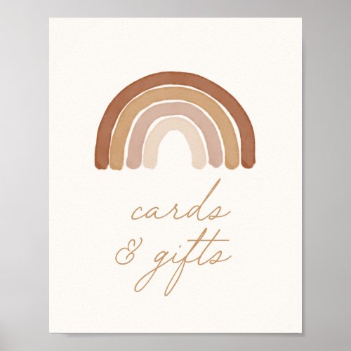 Boho Terracotta Rainbow Cards and Gifts Poster