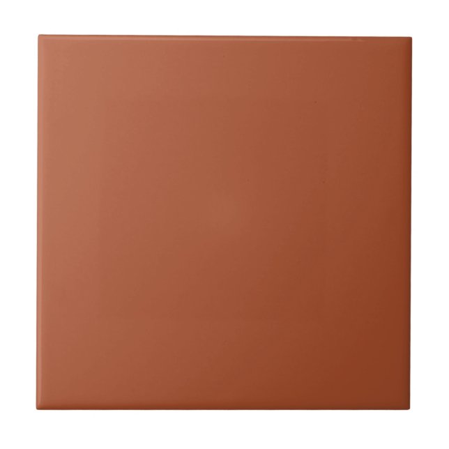 Boho Terracotta Rust Ceramic Ceramic Tile (Front)