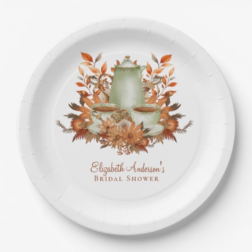 Boho Terracotta Sage Tea Party Dining Tableware Paper Plates