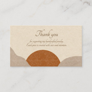 Boho Terracotta Sand Abstract Handmade Jewelry  Business Card