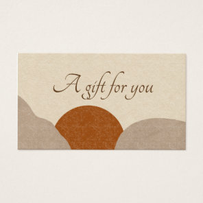 Boho Terracotta Sand Abstract Jewelry Gift Card