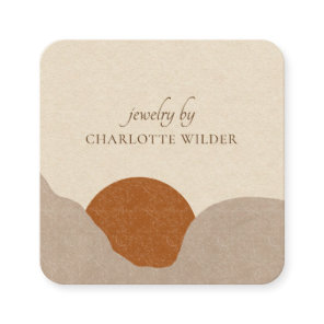 Boho Terracotta Sun Jewelry Business Card