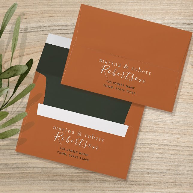 Boho Terracotta Wedding Envelope (Creator Uploaded)